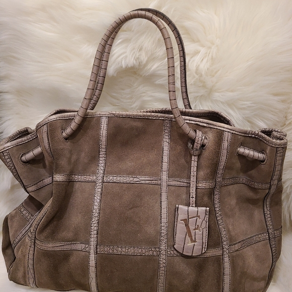 FURLA Suède and leather bag - Picture 11 of 13